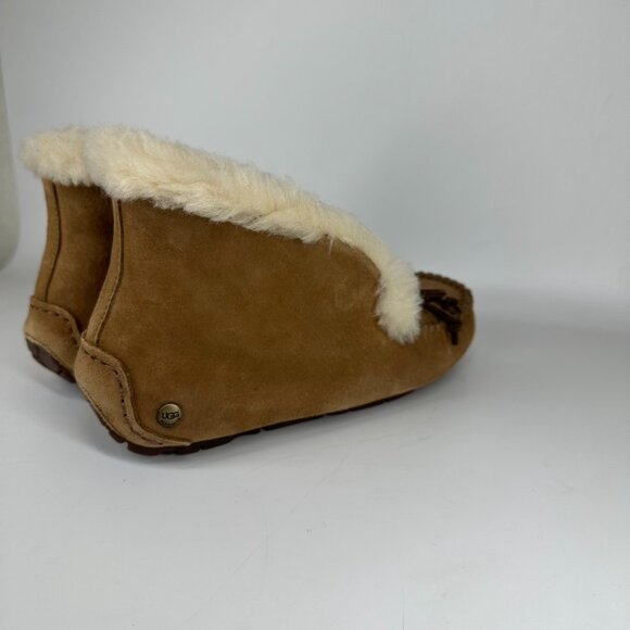 UGG ALENA CHESTNUT SHEARLING LINED MOCCASIN SLIPPERS US 5 - Picture 11 of 16